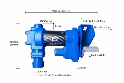 Blue Oil Transfer Pump